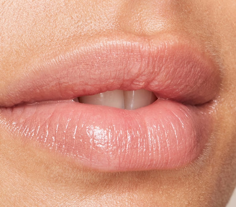 Close-up of a woman's lips that are soft and full
