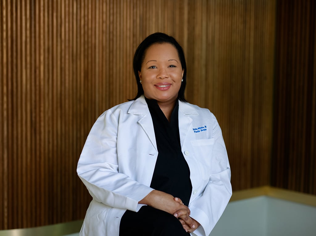 Headshot of Aisha White, MD, who is the medical spa director at Viva Day Spa + Med Spa in Austin