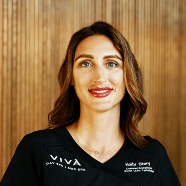 Kelly Story, licensed Medical Aesthetician and Professional Laser Technician at Viva Day Spa + Med Spa in Austin, TX.