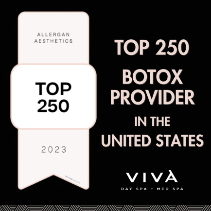 Allergan Badge for Viva Day Spa + Med Spa for being one of the top 250 providers of Allergan in the US, including Botox and Juvederm filler