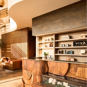 Viva Day Spa + Med Spa Lobby in The Plaza at Preston Place in Dallas, TX