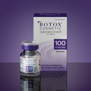 Botox Cosmetic packaging and vial used for injections at Viva Day Spa + Med Spa in Austin, Dallas, and Round Rock, TX