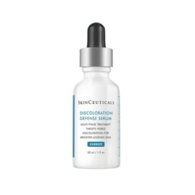 SkinCeuticals Discoloration Defense multi-phase serum for brightening and discoloration available at Viva Day Spa + Med Spa in Austin, Round Rock, and Dallas, TX