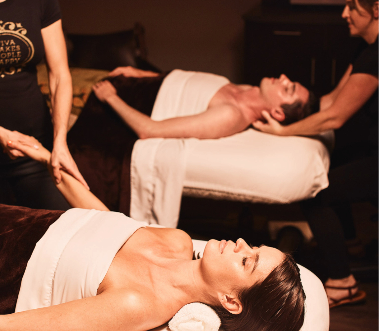 Guest receiving a massage treatment at Viva Day Spa + Med Spa | Austin, Dallas, and Round Rock