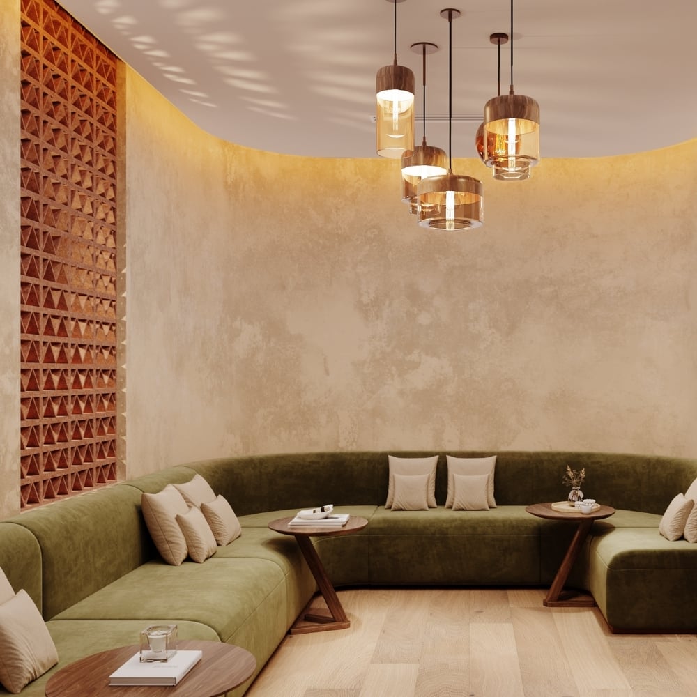 Architectural rendering of the relaxation room located in the center of Viva Day Spa + Med Spa's beautiful Morningside location Atlanta, GA, slated to open January 2027.